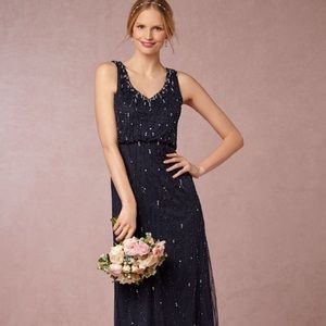 Adrianna Papell x BHLDN Beaded Blue Brooklyn Dress
